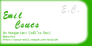 emil csucs business card